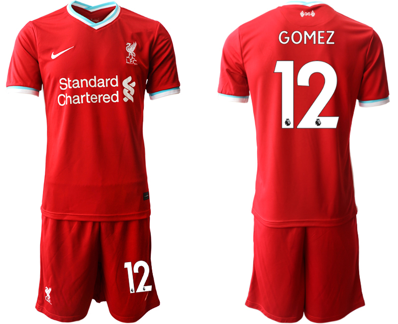 Men 2020-2021 club Liverpool home #12 red Soccer Jerseys